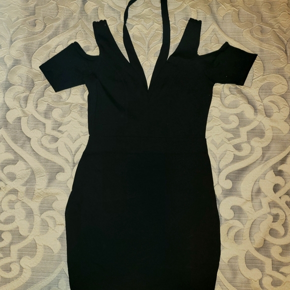 Mini black dress, size S - Picture 1 of 4